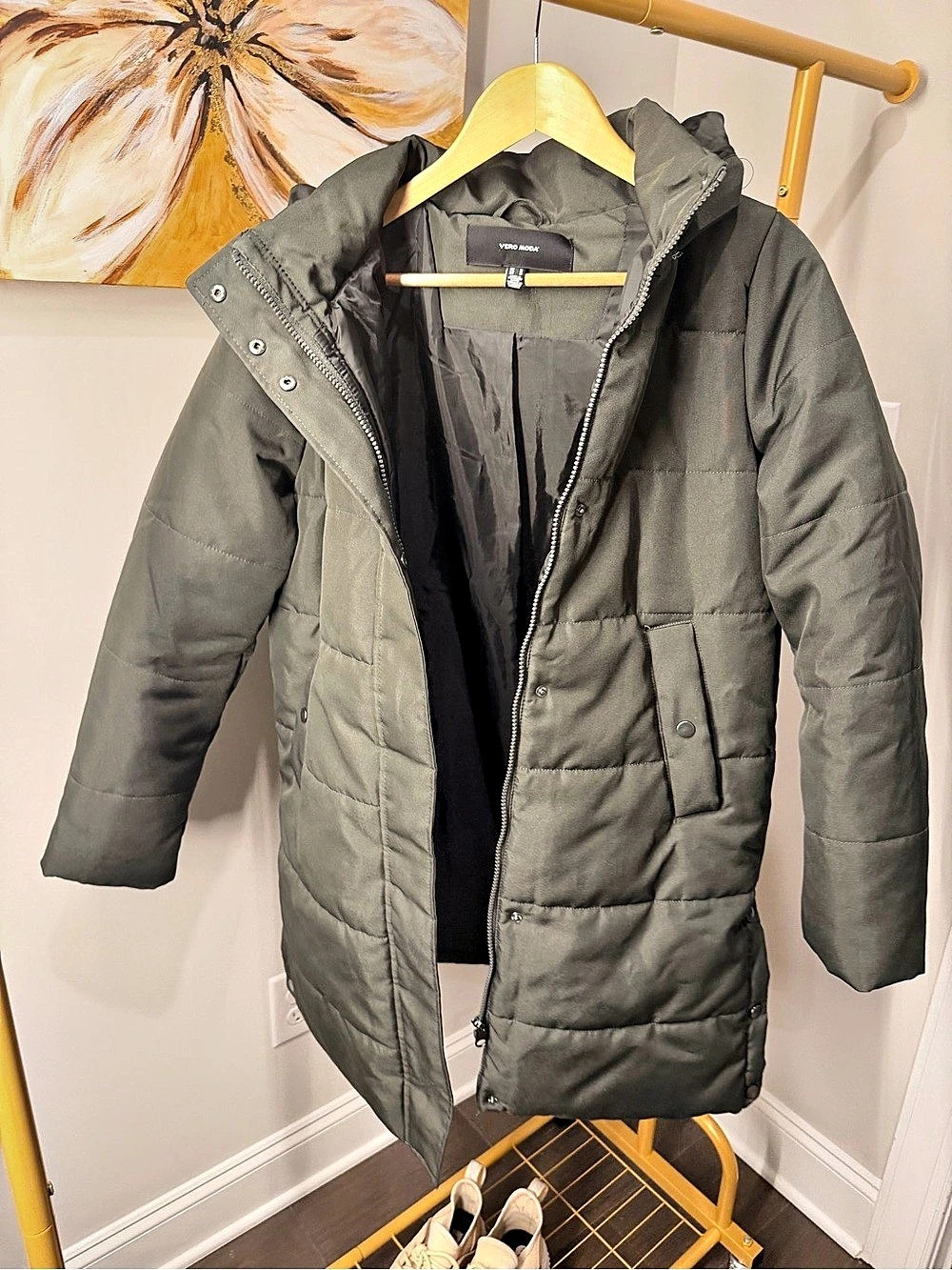 Vero Moda VMAddison Coat Puffer Jacket Green Medium